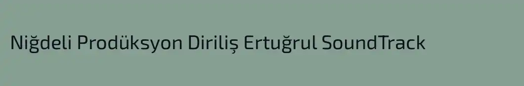 Niğdeli Prodüksyon Diriliş Ertuğrul SoundTrack